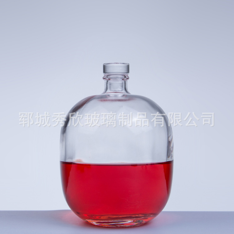 厂家现货供应1000ml玻璃酒瓶自酿泡酒圆瓶二斤装坛子密封空酒瓶
