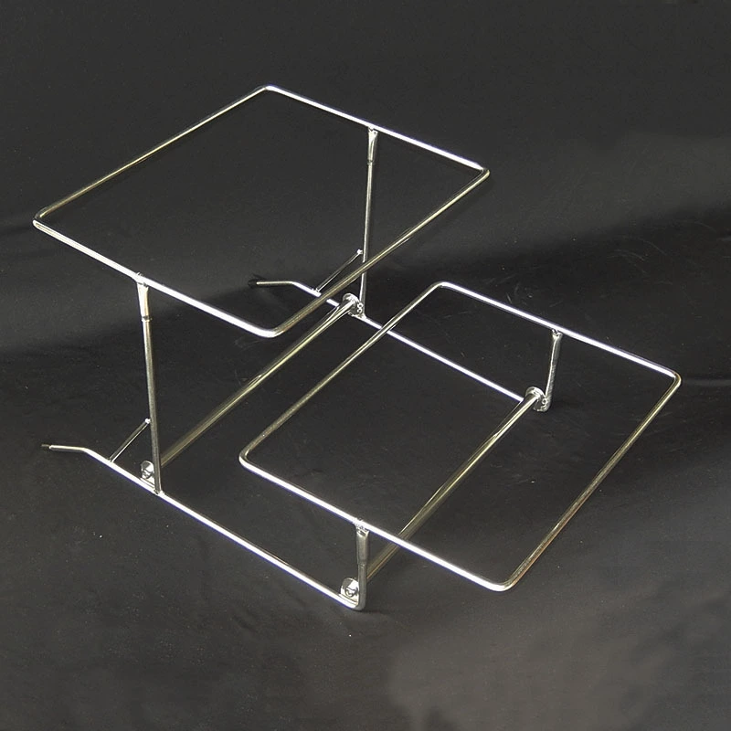 Double-layer stand stainless steel, rectangular dinner plate