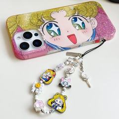 高品质美少女战士水冰月可爱月野兔公主挂绳金属手机链通用款两色