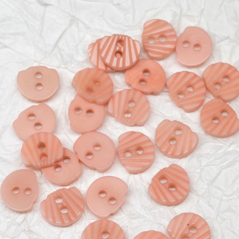 Pink Shell-shaped Two-eyed Ivory Fruit Shirt Button Chinese Style Pastoral Vintage Cotton Linen Shirt Long Dress Shaped Button