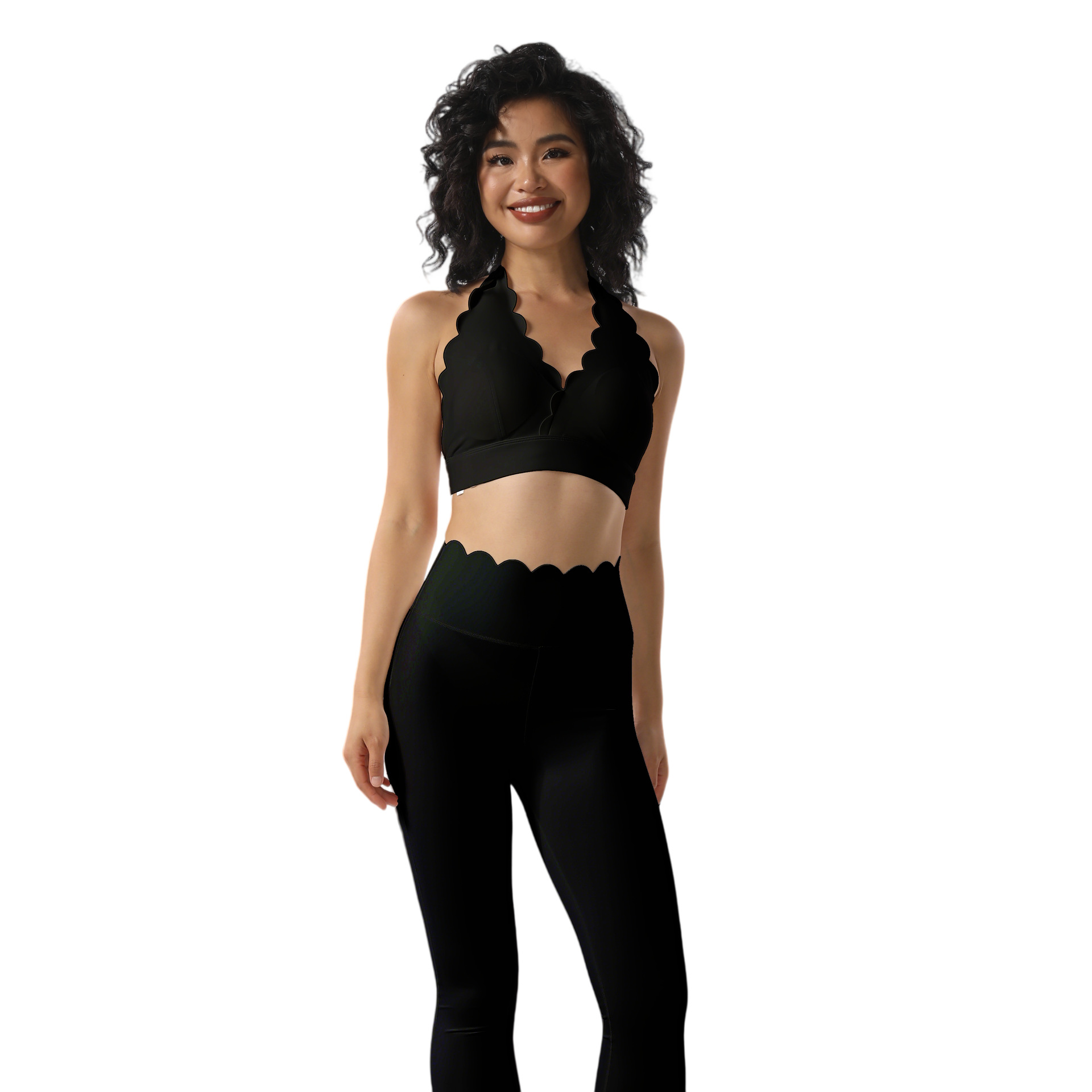 Halter Neck Yoga Bra With Wide Straps And Beautiful Back Design_voghion.com