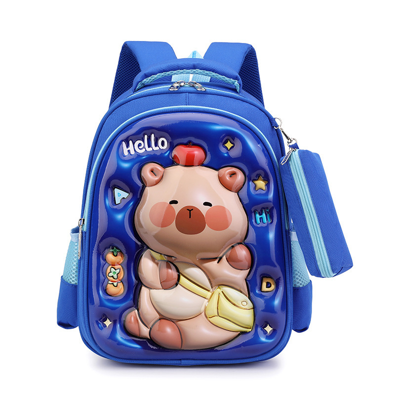 外国貿易の新しいカピバラカ通の子供のリュックサックのペンの袋の2つのセットの超軽い生地の小学生のカバン|undefined