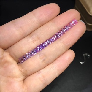 Natural color sapphire bare stone light pink purple composition gradient beauty inside clean can support color treasure