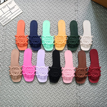 GG拖鞋女26新款跨境外贸凉拖鞋果冻同款G家guc古家一字拖slippers