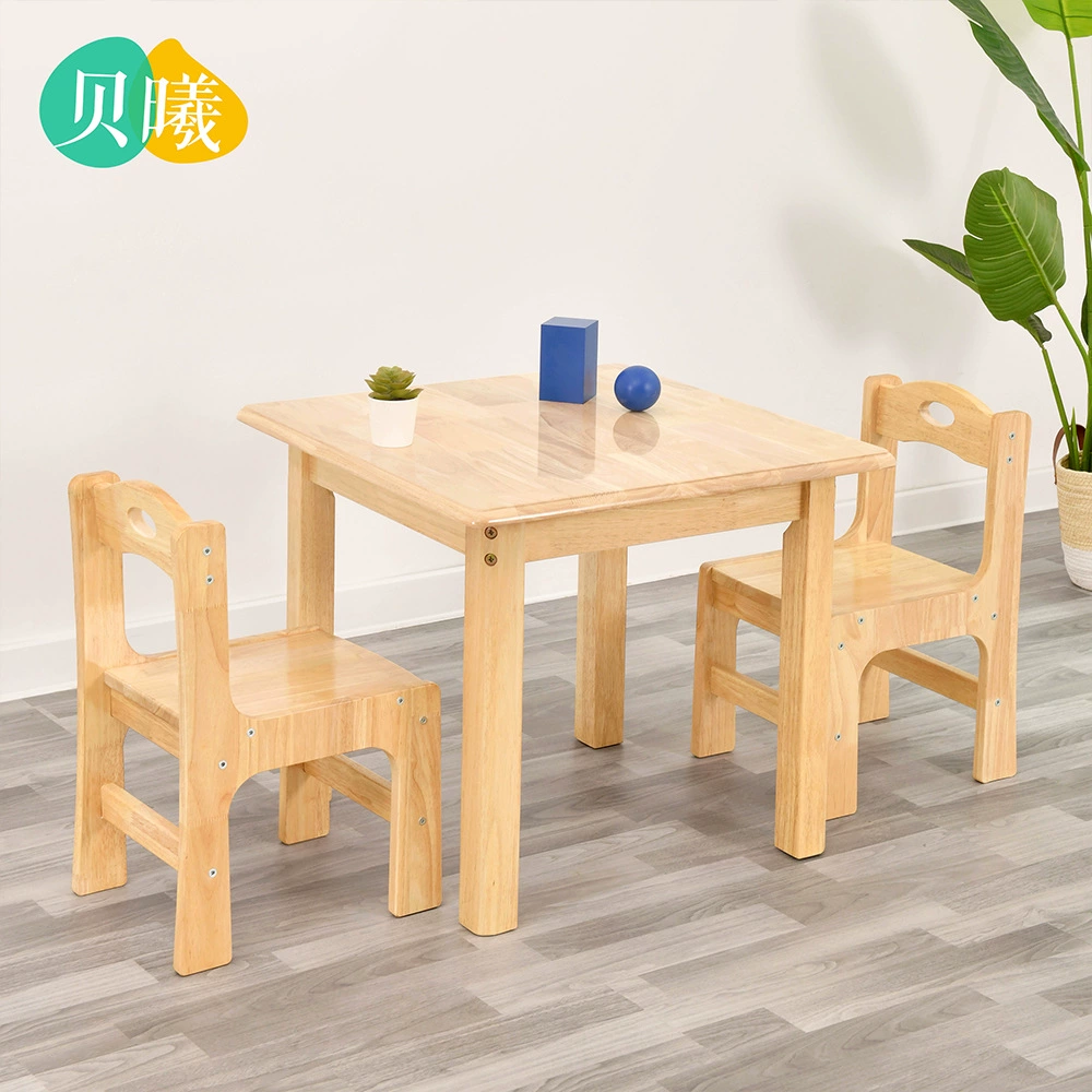 Столы и стулья из цельного дерева для раннего образования, детский сад, детский обучающий стол, маленький квадратный стол Монтессори, игрушечный стол, письменный стол