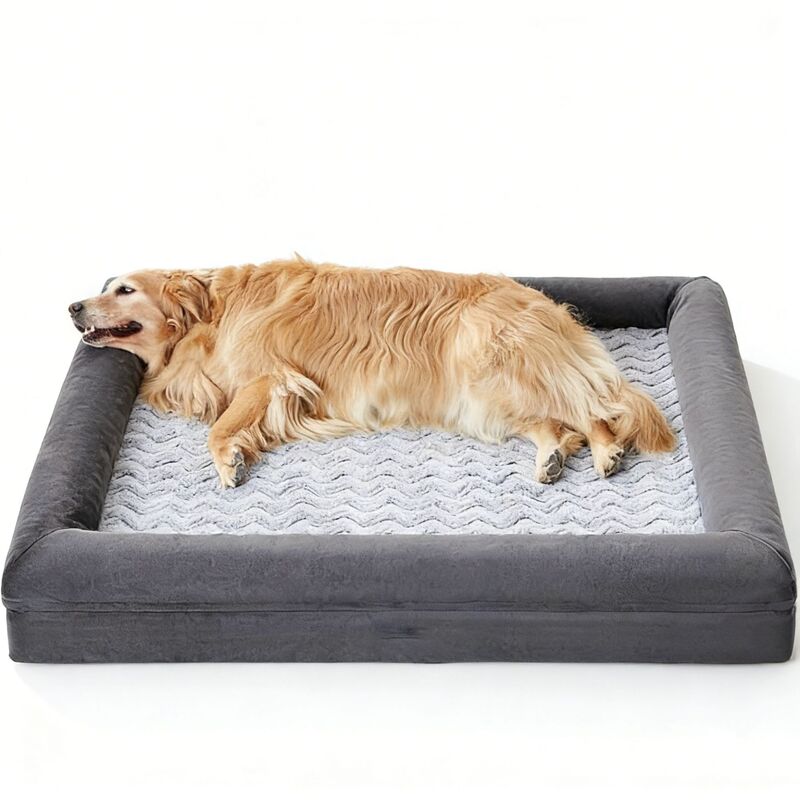 Amazon Large Dog Orthopedic Dog Bed Waterproof Removable Non-Slip Bottom Warm Pet Nest Pet Supplies