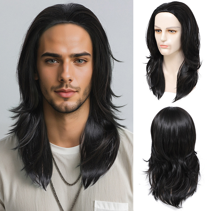 Vietnam New Trade Avengers 3 Rocky Black Back Head Hierarchical Anti-warped cos Wig in stock Wholesale