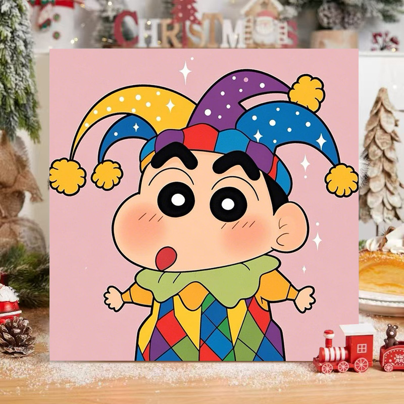 Navidad nueva pintura digital DIY pintada a mano pintura de color ambiente de decoración de vacaciones Santa Claus pintura decorativa