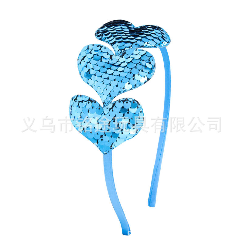 Día de San Valentín joyería creativa las mujeres elegantes lentejuelas encantadora diadema delgada vacaciones tela diadema