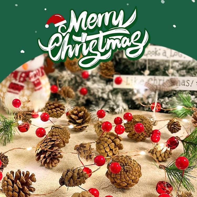 Navidad iluminación de pino iluminación de color encadenado escenario diseño creativo pequeño colgante decoración de navidad lámpara