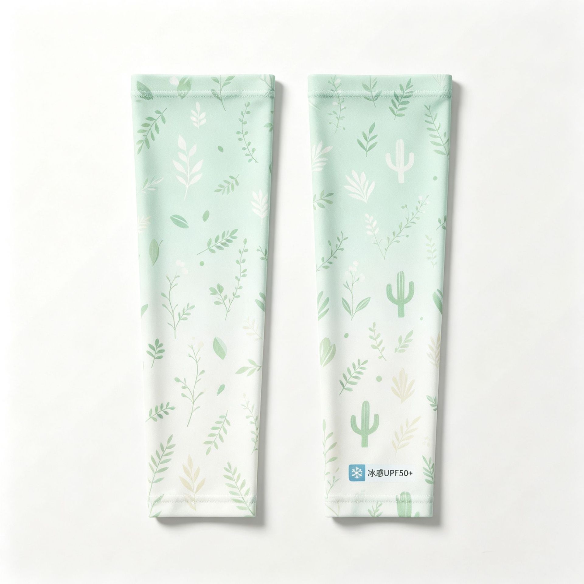 Customized cross-border supply of bohemian style floral arm ice silk sleeves, heat-transfer printed cycling sun protection sleeves, OEM