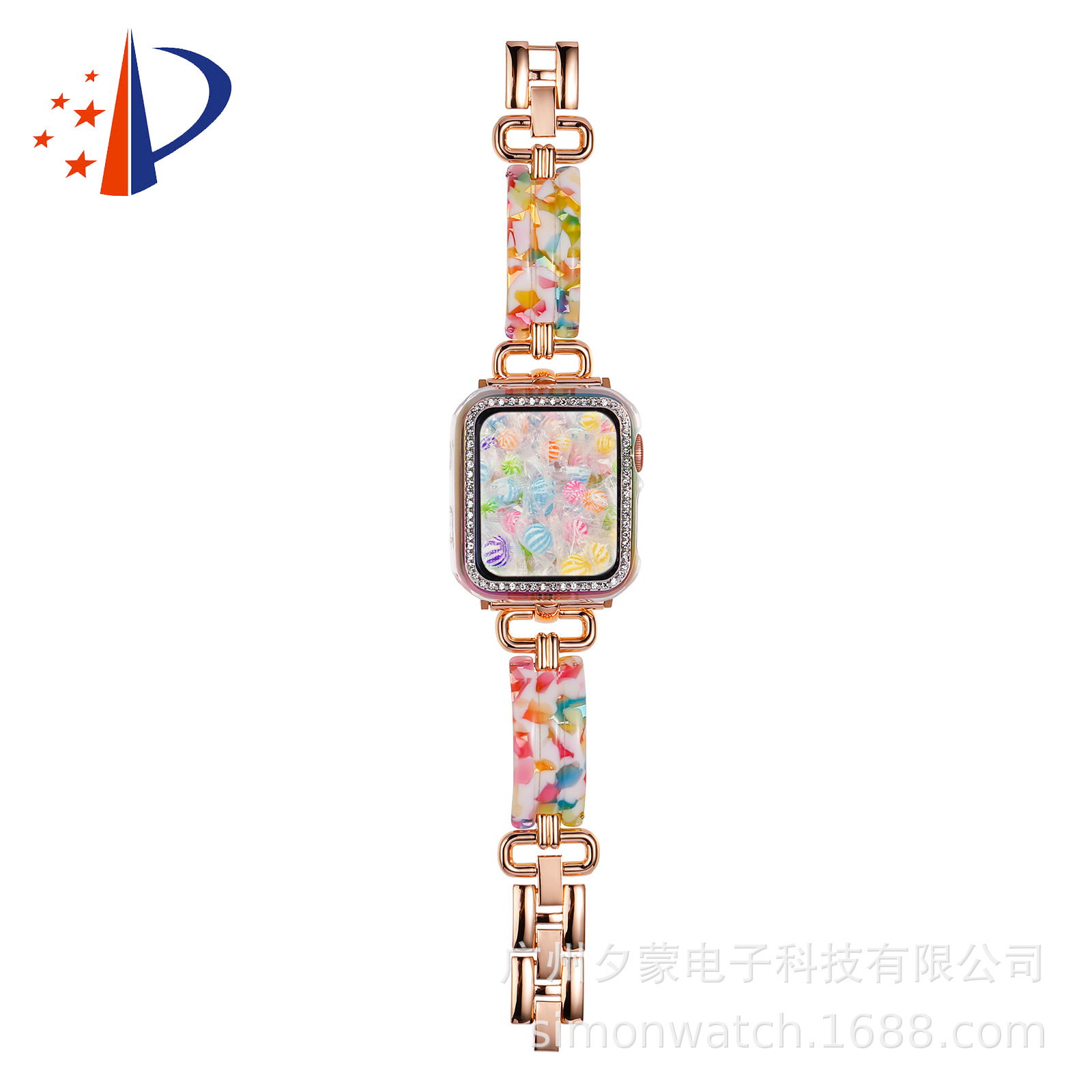 Pulsera de resina creativa, brazalete, correa para Apple Watch 10a generación 98765SE4321 mujeres