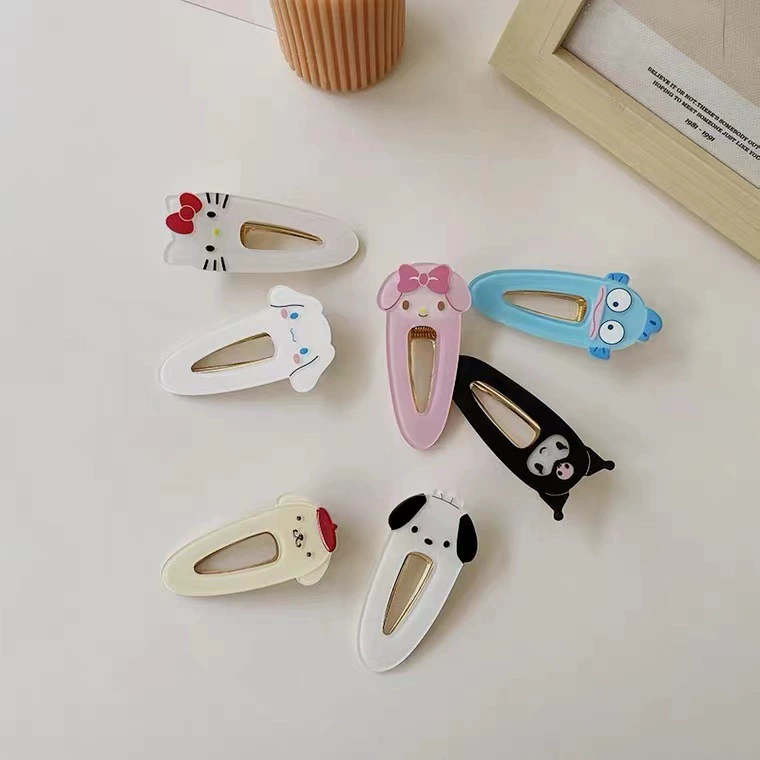 Hello Kitty, милый зажим для волос, мультяшные челки, аксессуар для волос