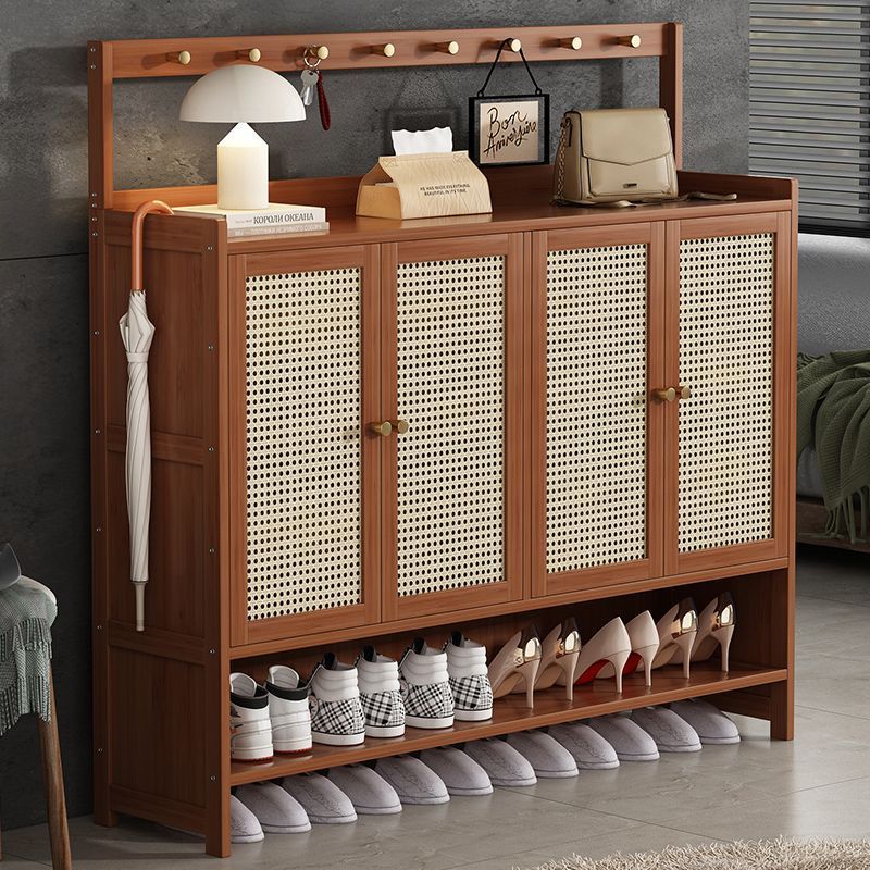 Bamboo Wood Large-Capacity Entrance Door Home Rental Multi-Layer Storage Cabinet Entrance Shoe Rack Indoor Storage Cabinet Shoe Cabinet