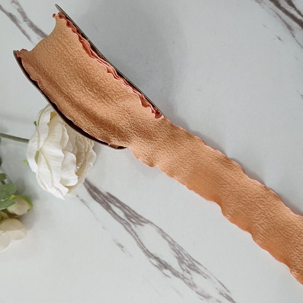 4cm volantes cinta plisada Lino avanzada fishtail hilo flor hornear caja de regalo embalaje cinta ropa Accesorios