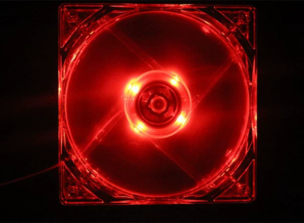 Transparent red lamp