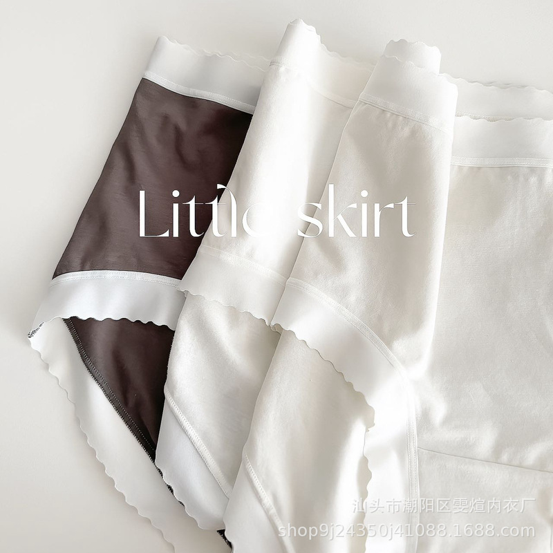 Xiaolan Skirt 100S Long-Staple Cotton Women's Underwear M002 Mid-Waist Seamless Skin-Friendly Hip-Hugging Simple Breathable Triangle Shorts