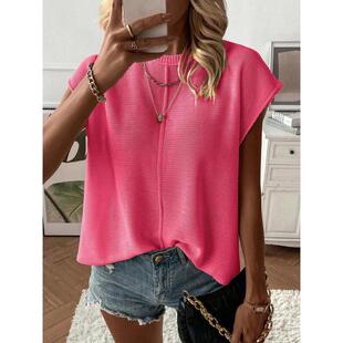 C 28617 Women's Round Neck Knit Sweater �A�Iᘿ�ë�� ��