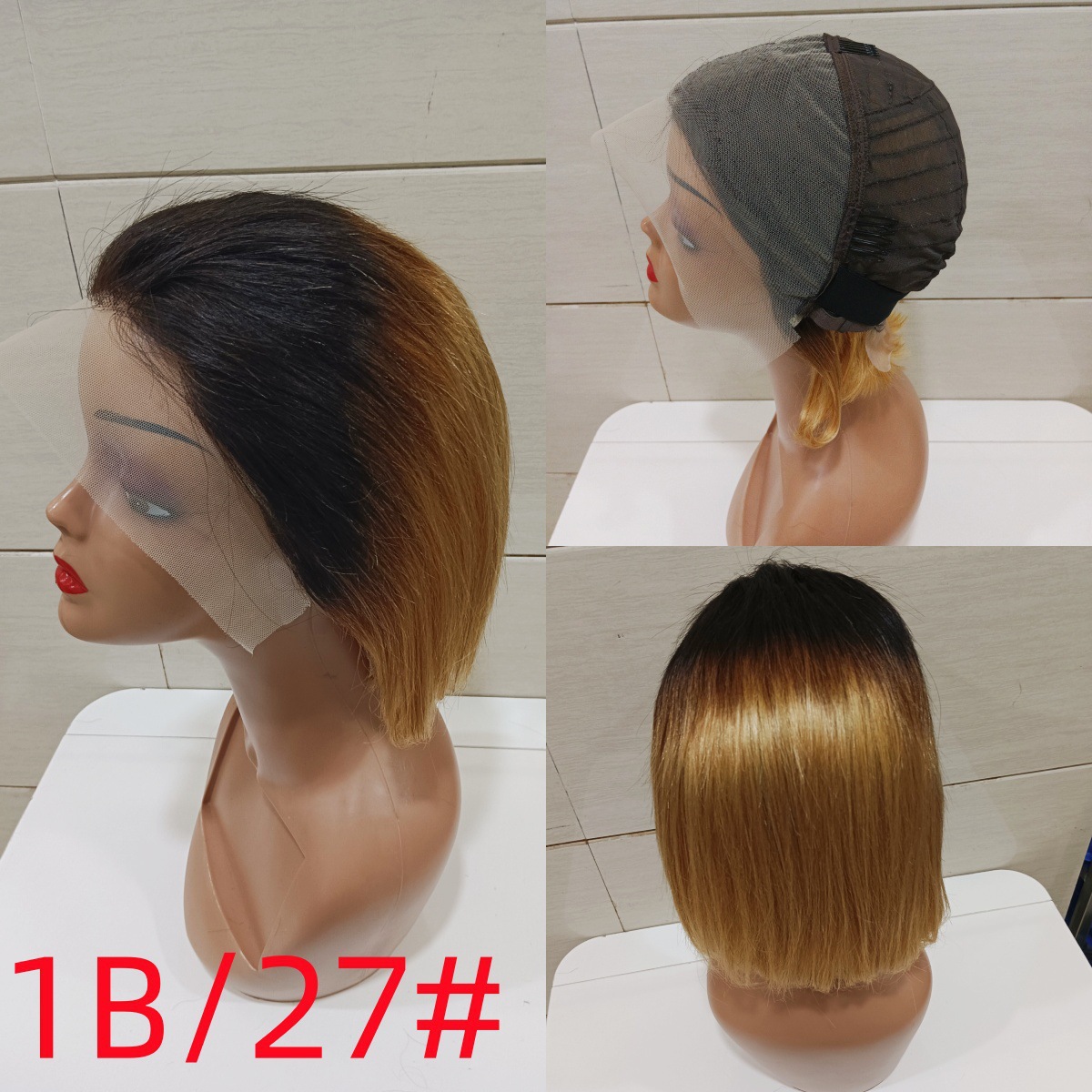 13 * 4frontal 7 pulgadas recto Bob cabello humano otras marcas nacionales