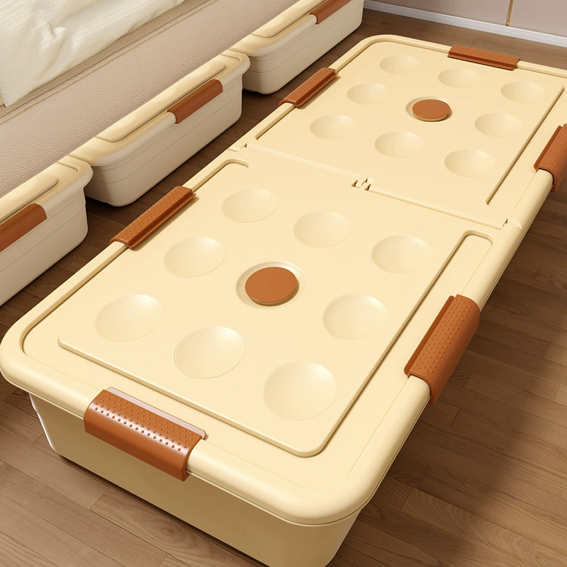 Ящик для хранения под кроватью, плоский бытовой ящик на колесиках, органайзер для одежды и одеял, ящик для хранения под кроватью, ящик для хранения