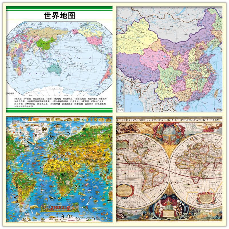 Wooden jigsaw puzzle 300 pieces 500 pieces 1000 maps of China world large toys sent on behalf of the world map