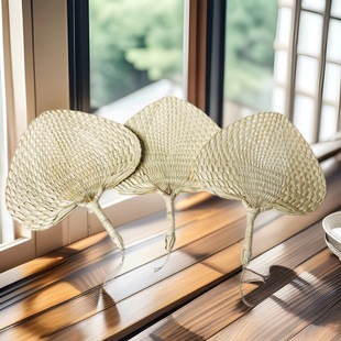 Pu fan old palm tree round fan bamboo wood plantain grass weaving fan hand fan baby cool mosquito repellent fan wholesale