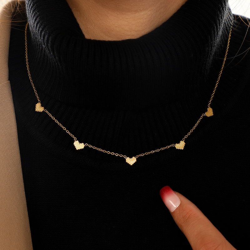 6g Weight PVD Coated Gold Plating Process 14K Gold Plated Plating Material 304 Stainless Steel Pendant Material Zircon Inlay Material Pendant Necklace Classification 304 Stainless Steel Chain Material 1 Piece Quantity Holiday, Daily Occasion 304 Stainless Steel Material Heart Shape Pattern Women's Gender Elegant, Simple Style Style Waterproof Non Tarnish, Plating Craft PVD Coated 14K Gold Plated Heart Shape 304 Stainless Steel Elegant Simple Style Waterproof Non Tarnish 304 Stainless Steel Pendant Necklace 1