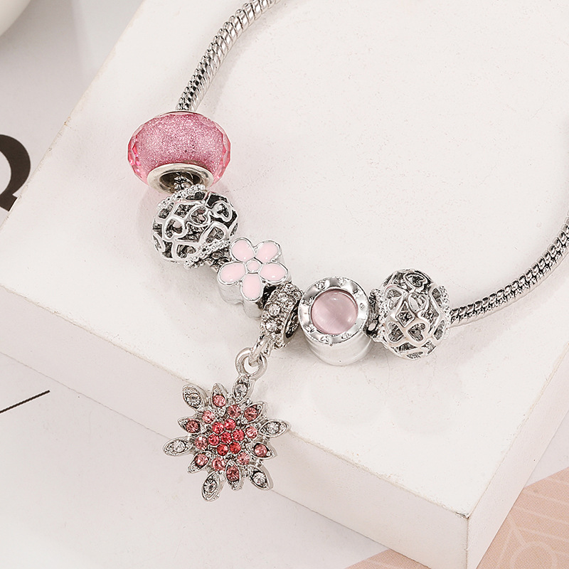 Fashion Snowflake Alloy Plating Artificial Rhinestones Womenu0027S Bracelets 1 Piece