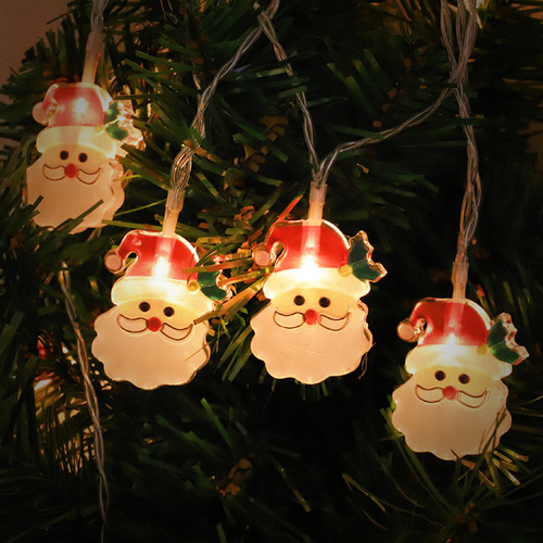 新款led圣诞灯串圣诞老人节日彩灯圣诞树装饰灯串雪人装饰灯串