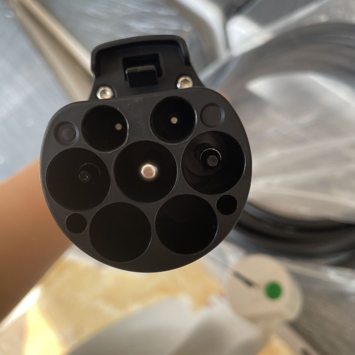 7KW充电桩枪头通用国标7孔慢充32A交流充电动汽车充点卡读卡器软