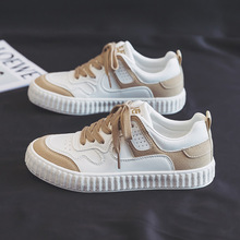 现货2022年秋冬新款拼色饼干鞋经典百搭小白鞋女优步正力H963