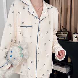 HY688-9#双长 海岛绒秋冬季新款睡衣女家居服