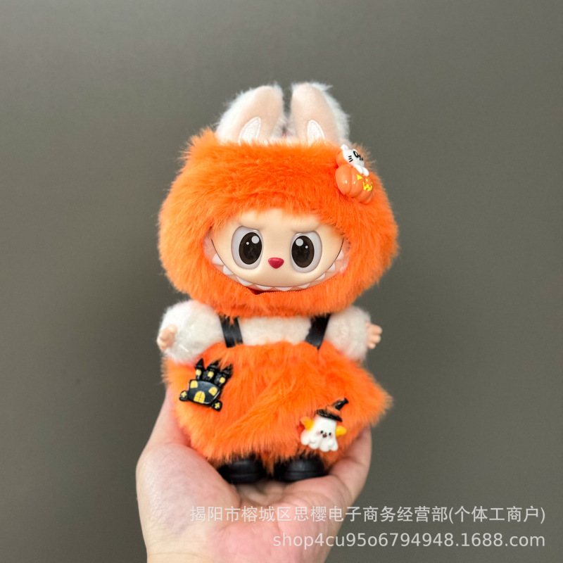 仅衣服适用于拉布布娃衣一二三代labubu挂件公仔可穿圣诞娃衣套装|undefined