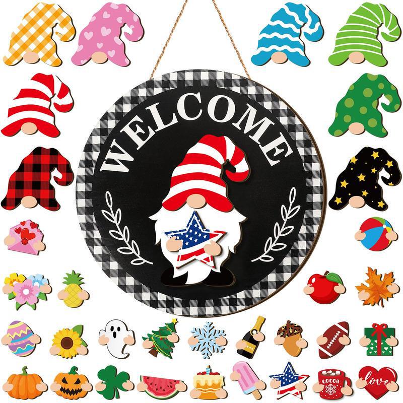 Christmas Halloween 35pcs Interchangeable Welcome Sign|undefined