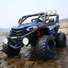 幼儿童电动吉普车可坐大人四驱越野遥控车男女宝带摇摆四轮玩具车