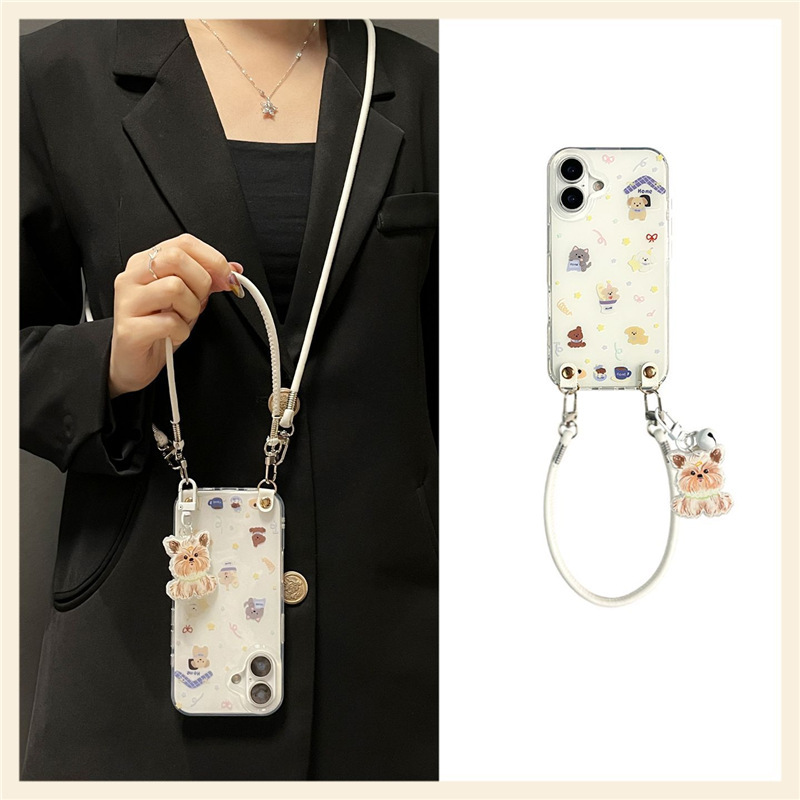 Star Puppy Tag Suitable for Iphone17Promax Diagonal Mobile Phone Case 16 New Style 15/14 Niche 13/12