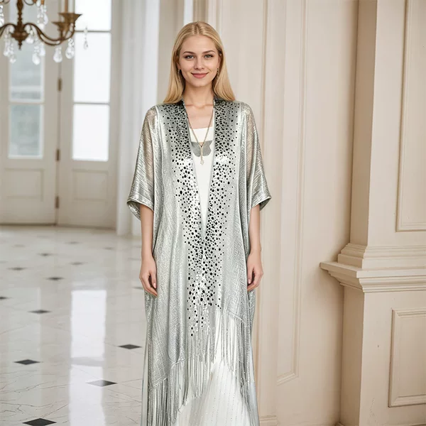 Popular European and American sequin shimmering tassel shawl for seaside, beach outings, dinner parties, balls, weddings, and parties - new style