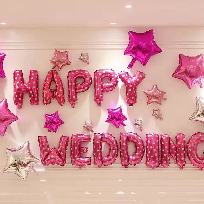 Счастливый свадебный алюминиевый пленка воздушный шар happy wedding алфавит воздушный шар свадебный номер свадебный дом свадебный декор