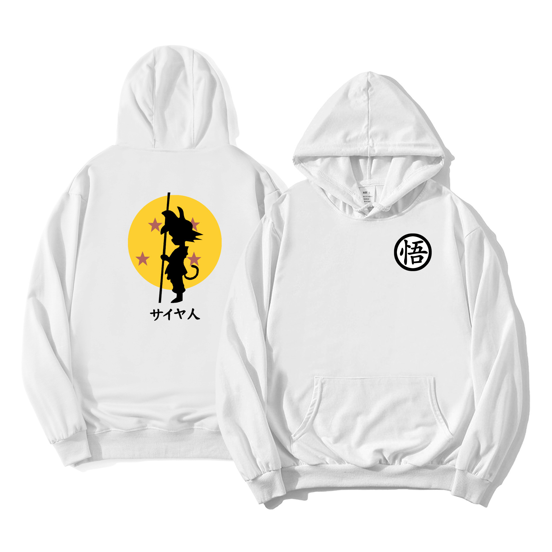 Anime Dragon Ball sudadera con capucha Wukong impresión periférica para hombres y mujeres tendencia tops sueltos pareja suéter chaqueta casual