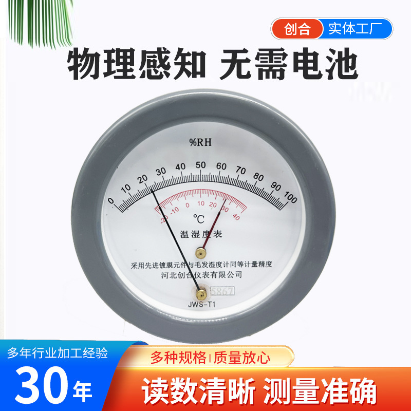 Precision Hair Pointer Thermometer and Hygrometer Pharmaceutical Factory Industrial Experiment Temperature and Hygrometer Inspection Laboratory Thermometer