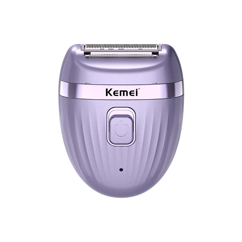 Afeitadora Eléctrica Kemei KM-393, Lavable, Dispositivo de Depilación Corporal para Mujer, Mini Afeitadora Portátil USB