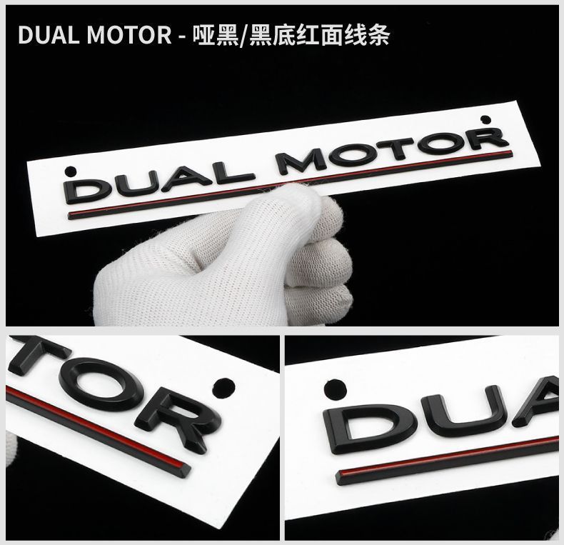 Tesla MODEL Y English car emblem sticker, model 3/Y black car emblem lettering, black tail emblem modification