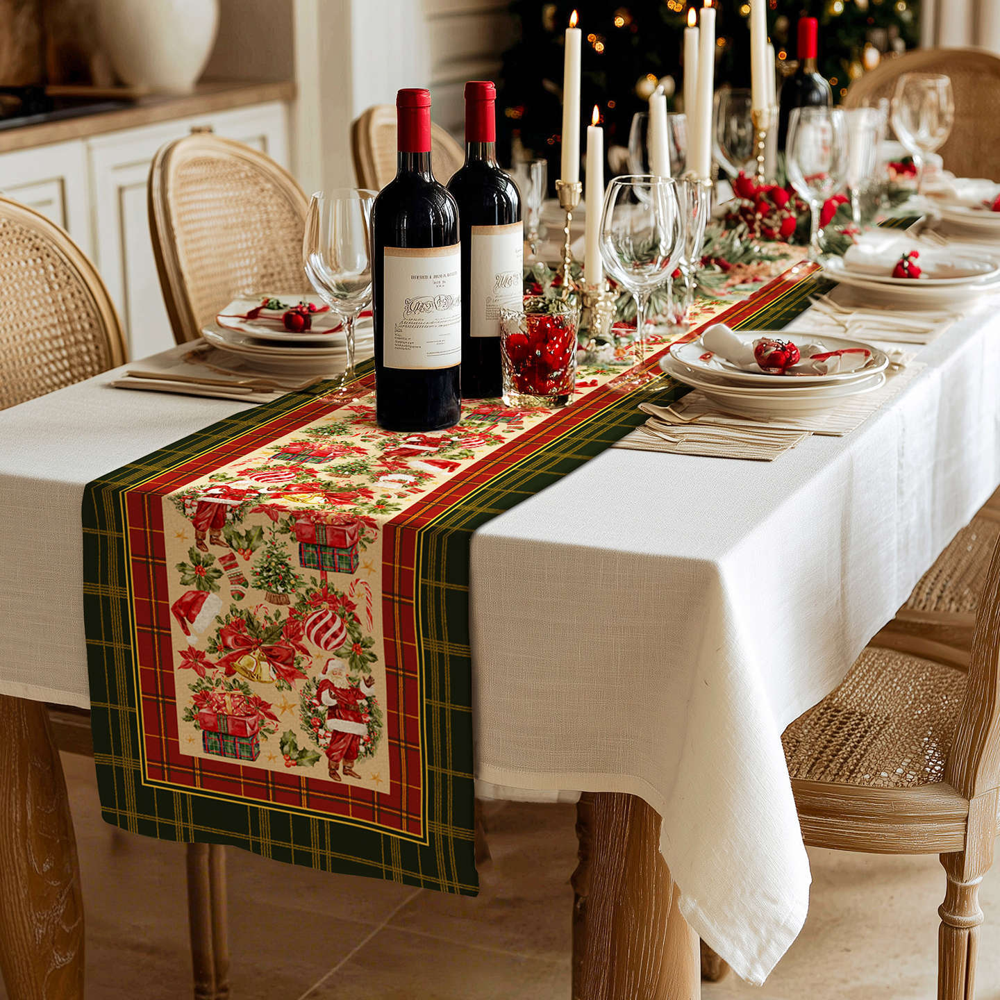 Enlace agosto 55 banderas de mesa de Navidad (65)
