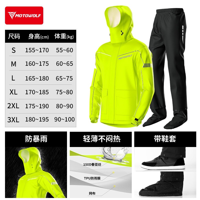 Upgraded model [fluorescent yellow] thickened, windproof + not stuffy + with shoe covers / S
