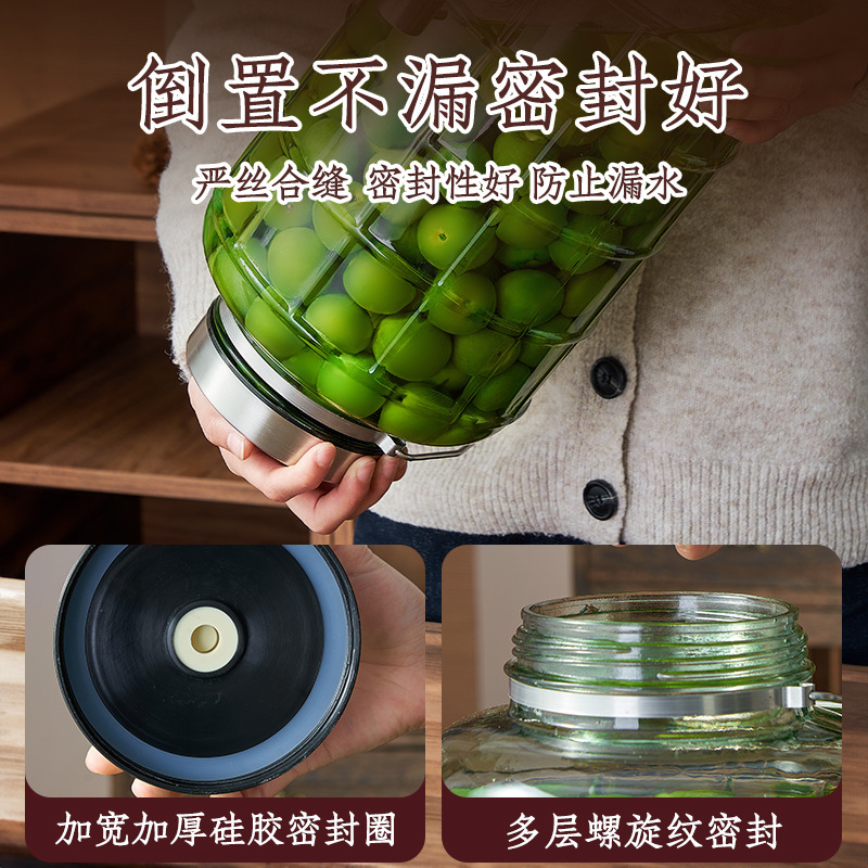 Botella de vidrio especial para vinos de remojo de ciruela verde, recipiente de botella de vino de ciruela verde, recipiente de sellado de grado alimenticio para vinos de fruta auto-elaborados, botella vacía