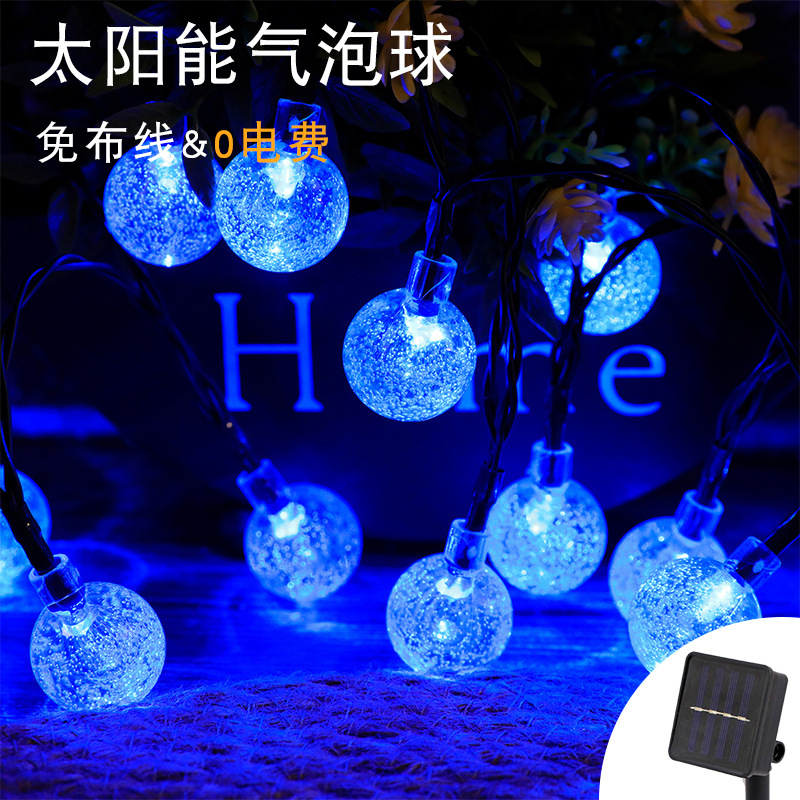 Fabricante LED burbuja solar lámpara de bola de cristal transfronteriza lámpara de bola de cristal lámpara de jardín exterior decoración de lámpara de color bola