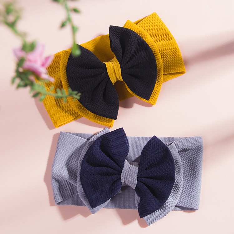 Fashion Children's Solid Color Double-layer Bowknot Hairband display picture 25