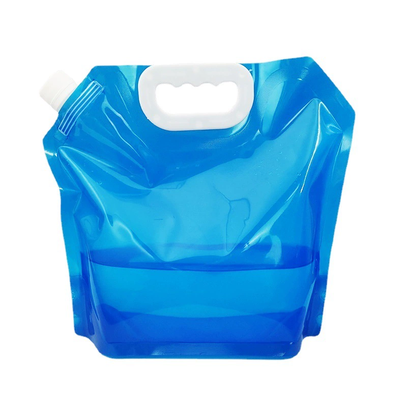 Folding Water Container, capacious portable bottle, thickened material with nozzle and handle