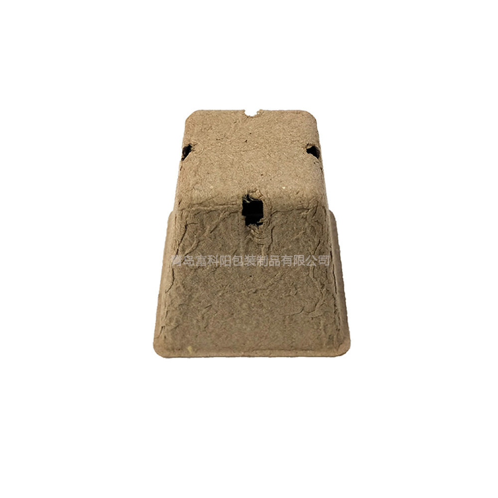 Macetas de pulpa de papel desechables para plántulas, cuadradas de 6 cm, con 4 agujeros, protegen las raíces durante la germinación de las semillas image 5