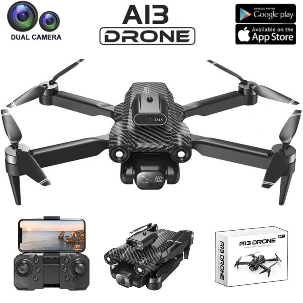 Cross-border A13 brushless drone HD aerial photography optical flow folding quadcopter boy remote control aircraft toy